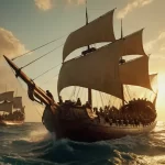 La batalla naval se libra con furia y muerte