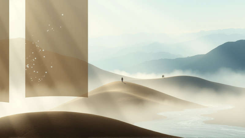 Paz serena y contemplación natural