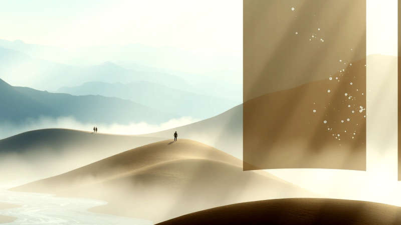 Paz serena y contemplación natural