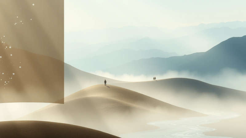 Paz serena y contemplación natural