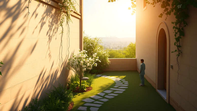 Paz serena y reflexión contemplativa