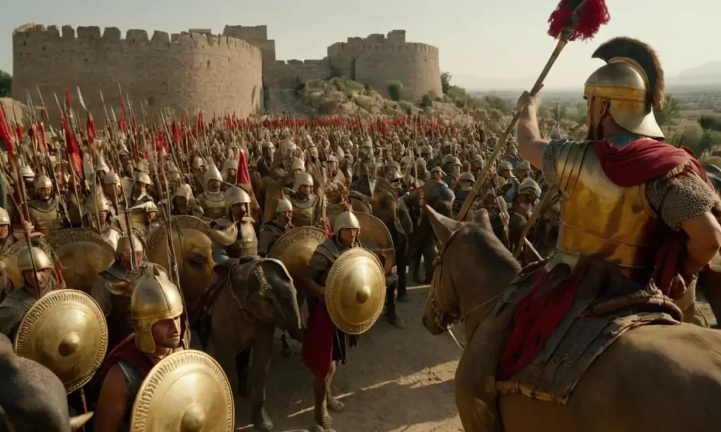 Representación de la vida y conquistas de Alejandro Magno