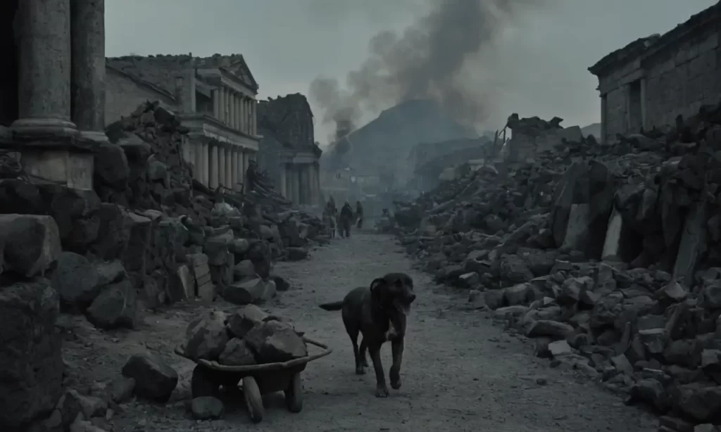 Pompeya en el momento de la erupción