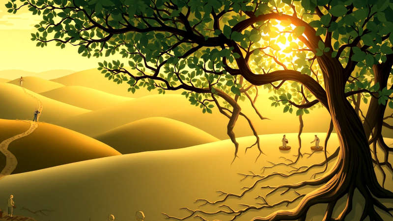 Conexión serena entre naturaleza y humanidad