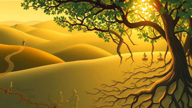 Conexión serena entre naturaleza y humanidad