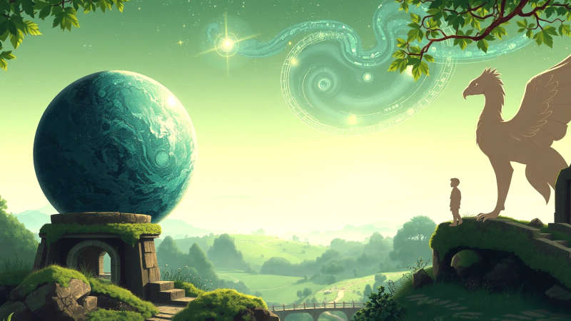 Paz serena entre naturaleza y arte