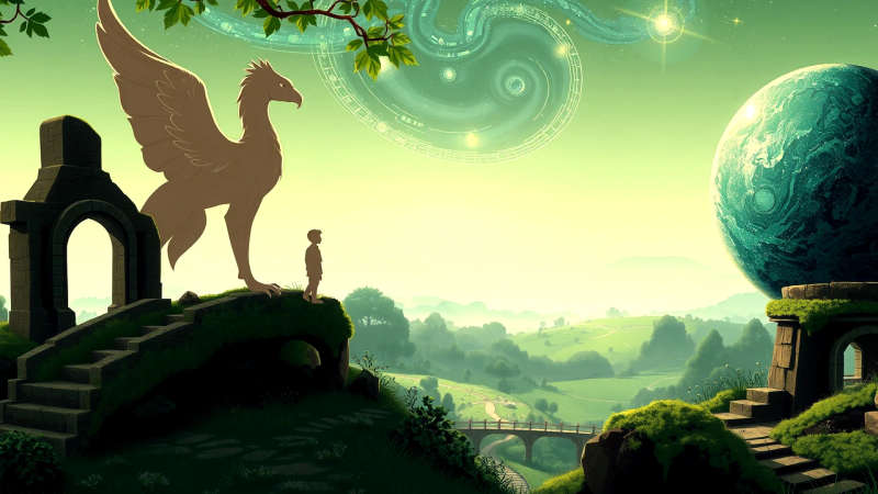 Paz serena entre naturaleza y arte