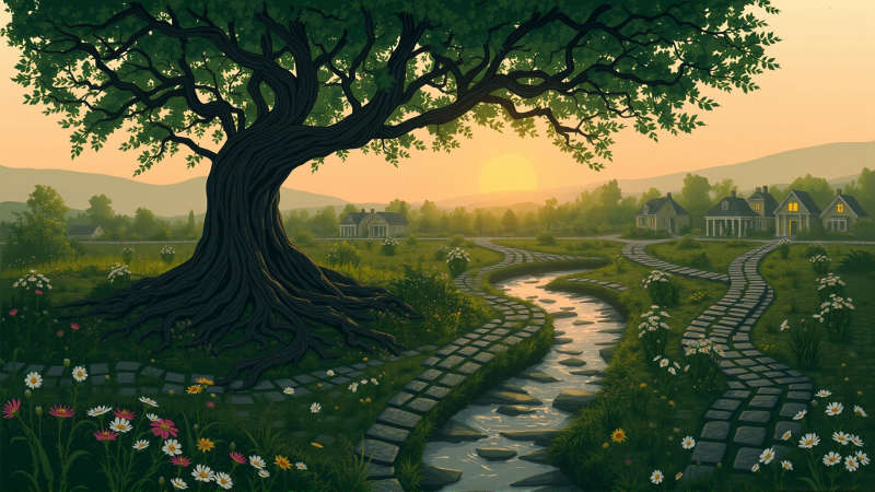 Un jardín tranquilo