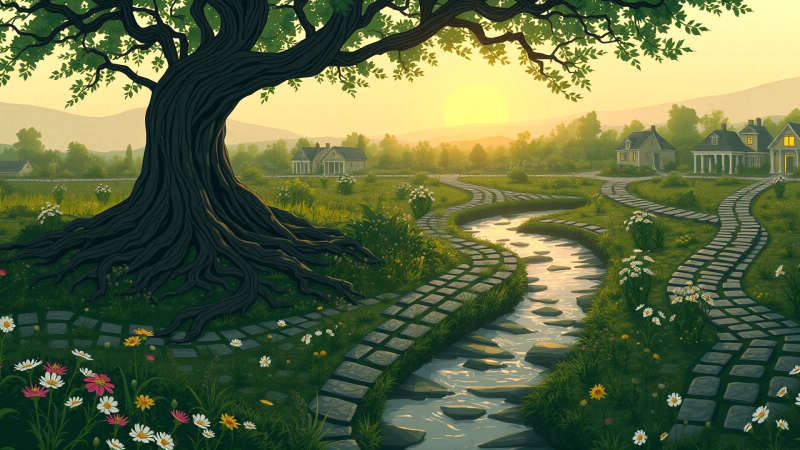 Un jardín tranquilo