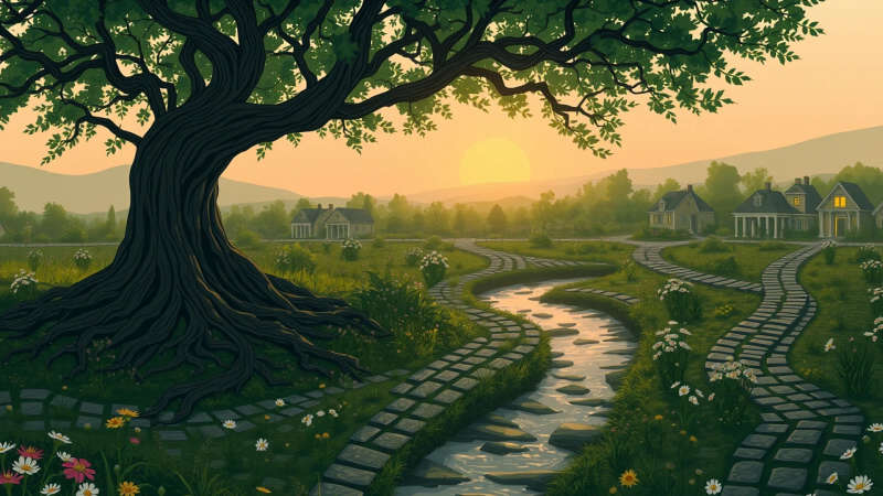 Un jardín tranquilo