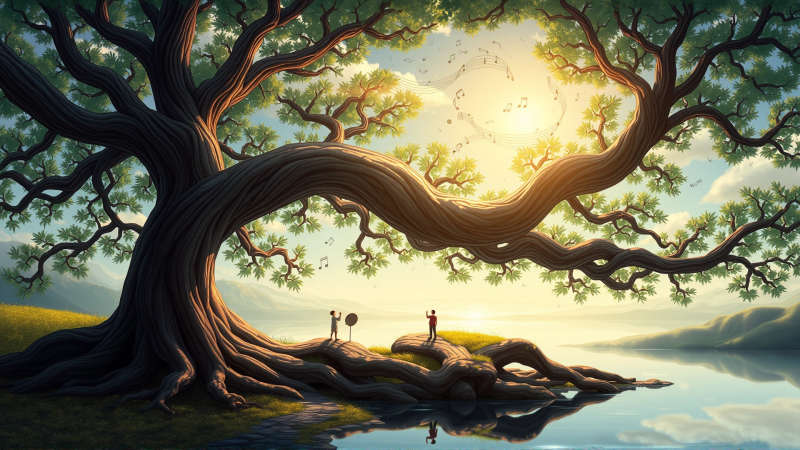 Árbol ancestral irradia armonía y crecimiento