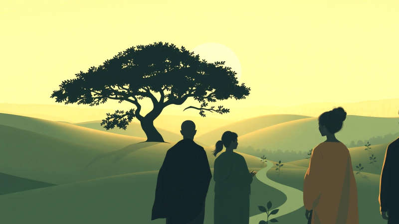 Armonía serena entre pasado y futuro