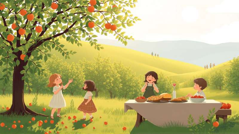 Paz y alegría en un idílico vergel