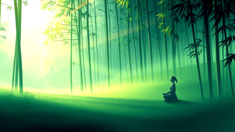 Paz y armonía en un bosque sereno