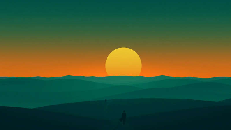 Serenidad contemplativa en un paisaje atemporal