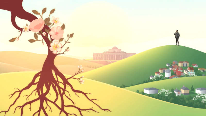 Armonía natural y urbana en calma