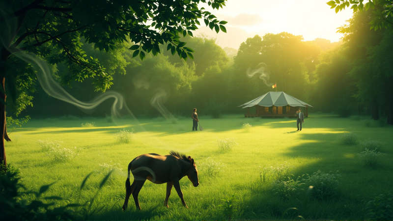 Paz y armonía en un bosque sereno