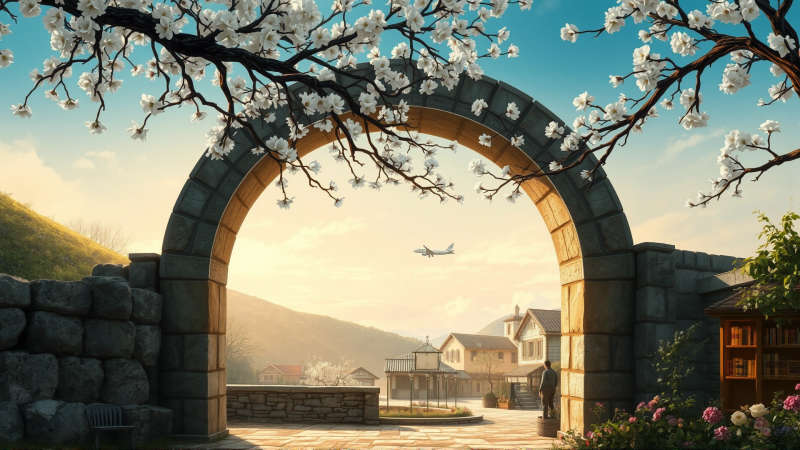 Paz atemporal en un paisaje armonioso