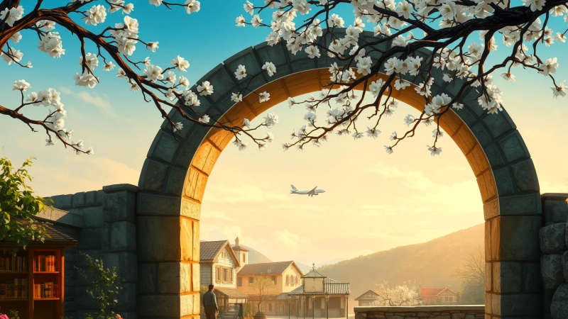 Paz atemporal en un paisaje armonioso