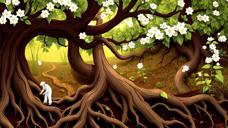 Un jardín resiliente irradia armonía y poder