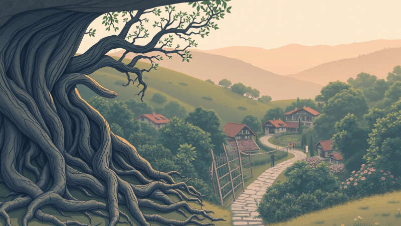 Paz y conexión en un paisaje sereno