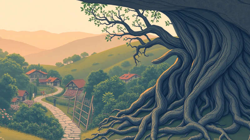 Paz y conexión en un paisaje sereno