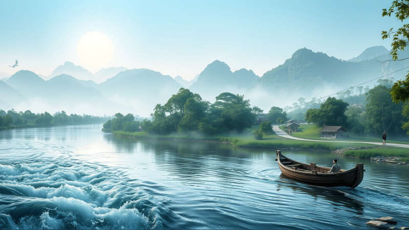 Paz serena en un paisaje atemporal