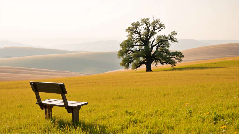 Paz serena en un paisaje atemporal