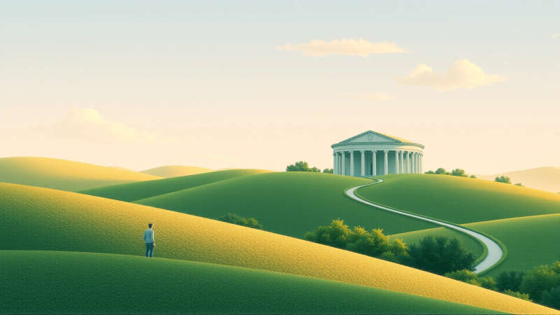 Paz contemplativa en un paisaje armónico