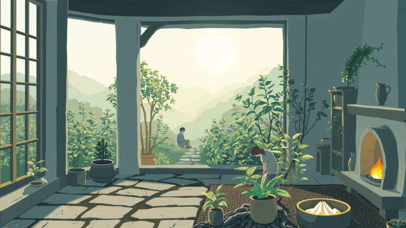 Paz y armonía en un refugio natural