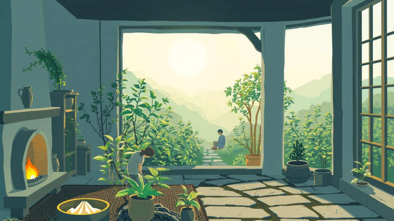 Paz y armonía en un refugio natural