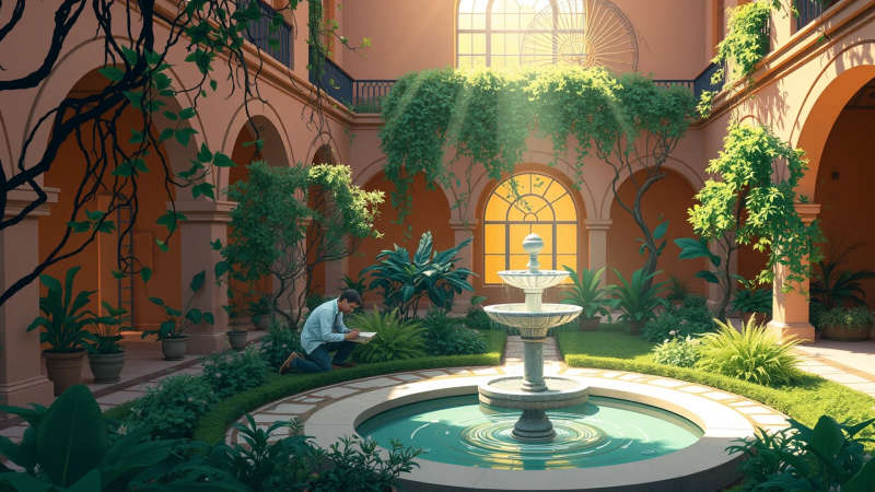 Un jardín sereno inspira sabiduría y calma
