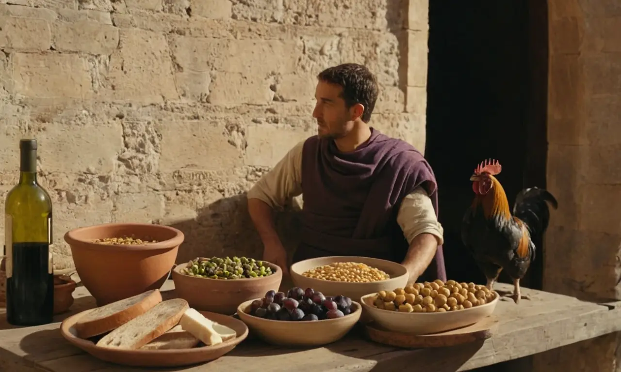 Un almuerzo romano rústico y vibrante