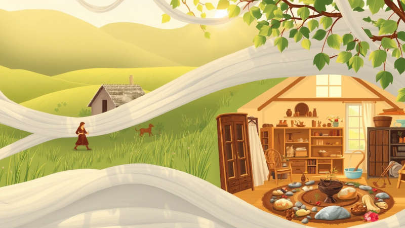 Paz y tradición en un hogar cálido