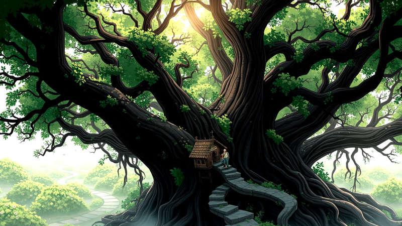 Un bosque antiguo irradia serenidad y crecimiento