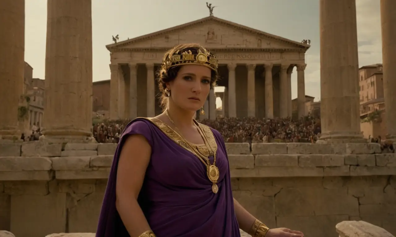 Agrippina reina en el Foro Romano, rodeada de poder y peligro