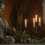 Un santuario olvidado bañado por la luz de la luna