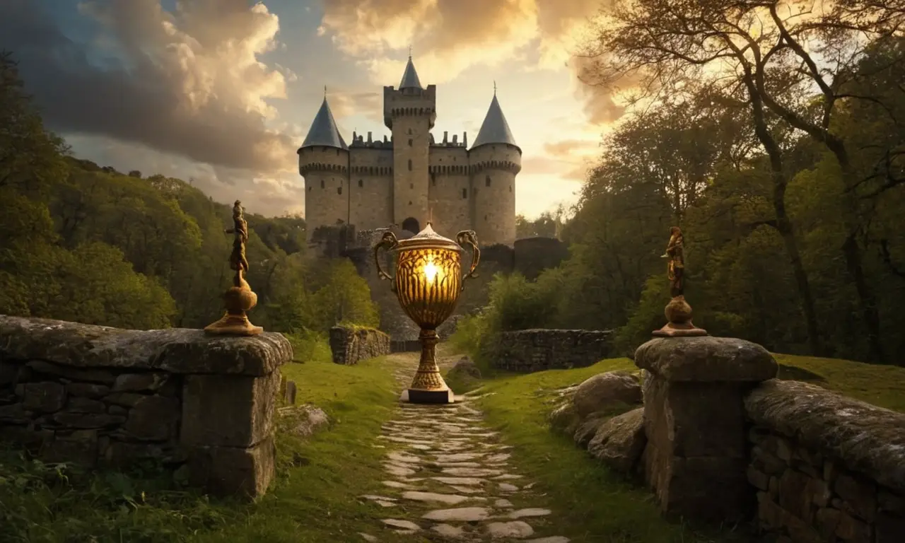 Un escenario mágico de fantasía medieval