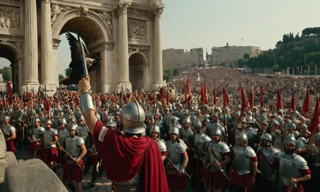 La victoria romana se celebra con pompa y gloria