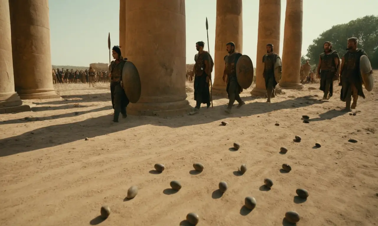 Una escena romana decadente y surrealista