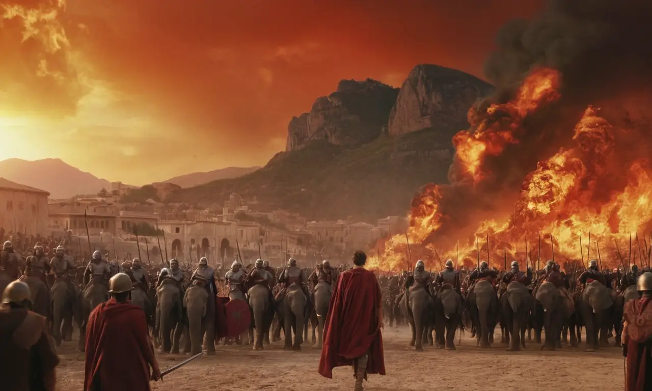 Hannibal, joven y feroz, lidera la conquista con furia