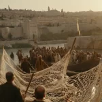 Una escena vibrante de la entrada triunfal a Jerusalén