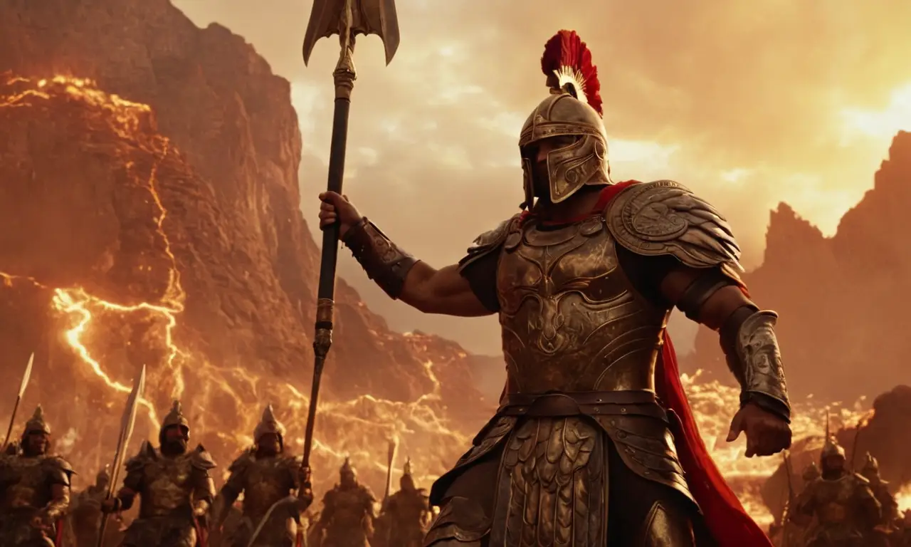 Un dios griego vence en la batalla