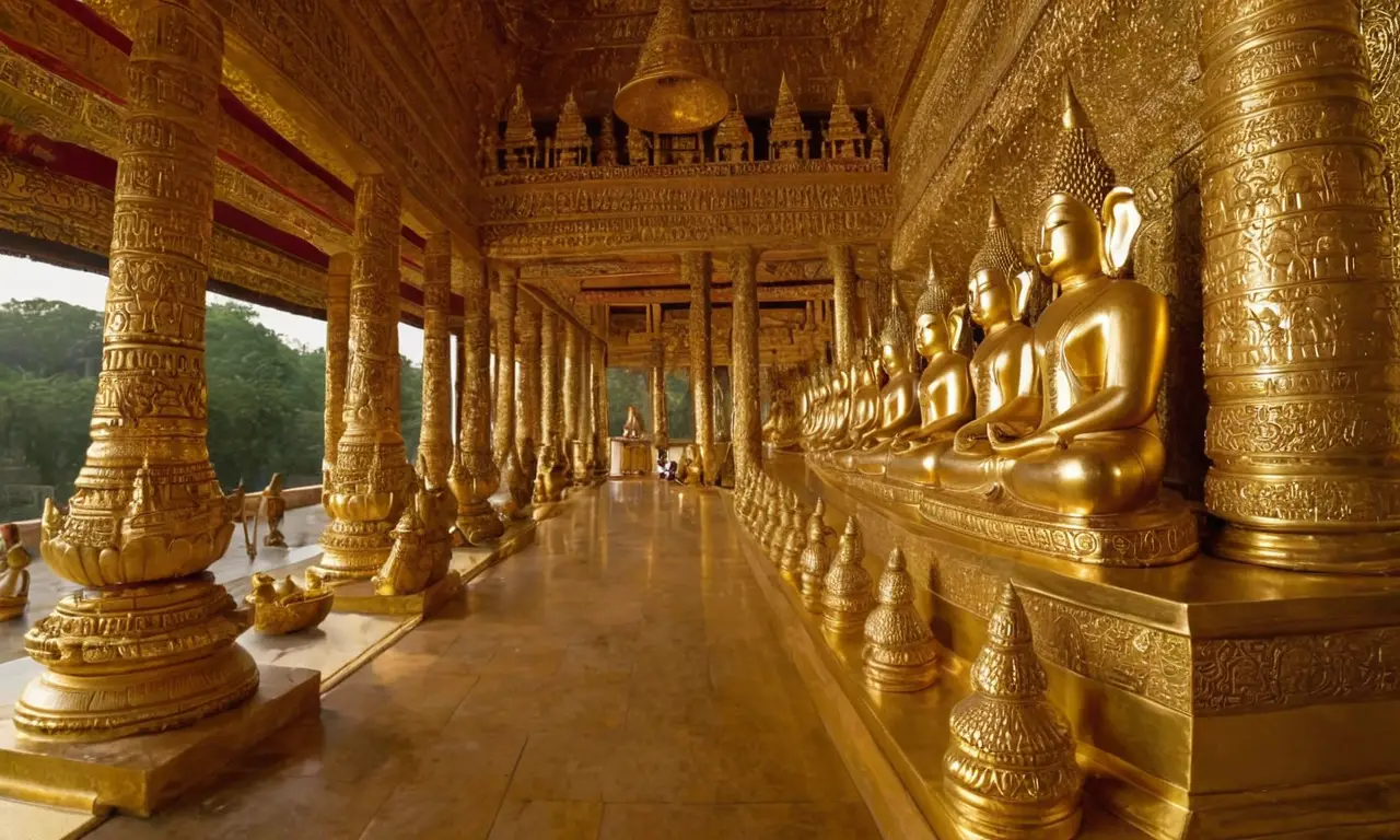 Un santuario dorado respira paz y sabiduría ancestral