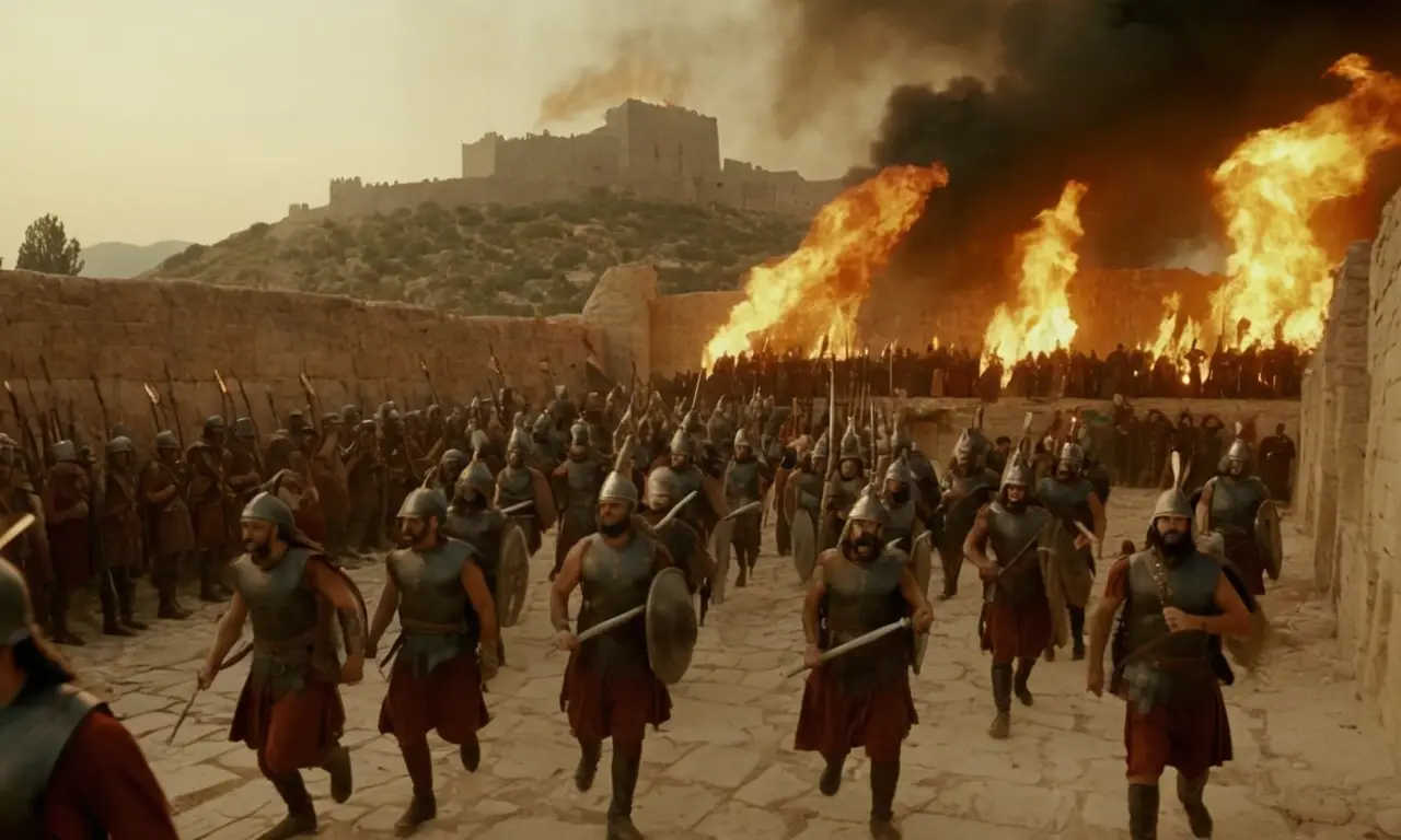 La batalla de Halicarnaso se libra con furia y destrucción