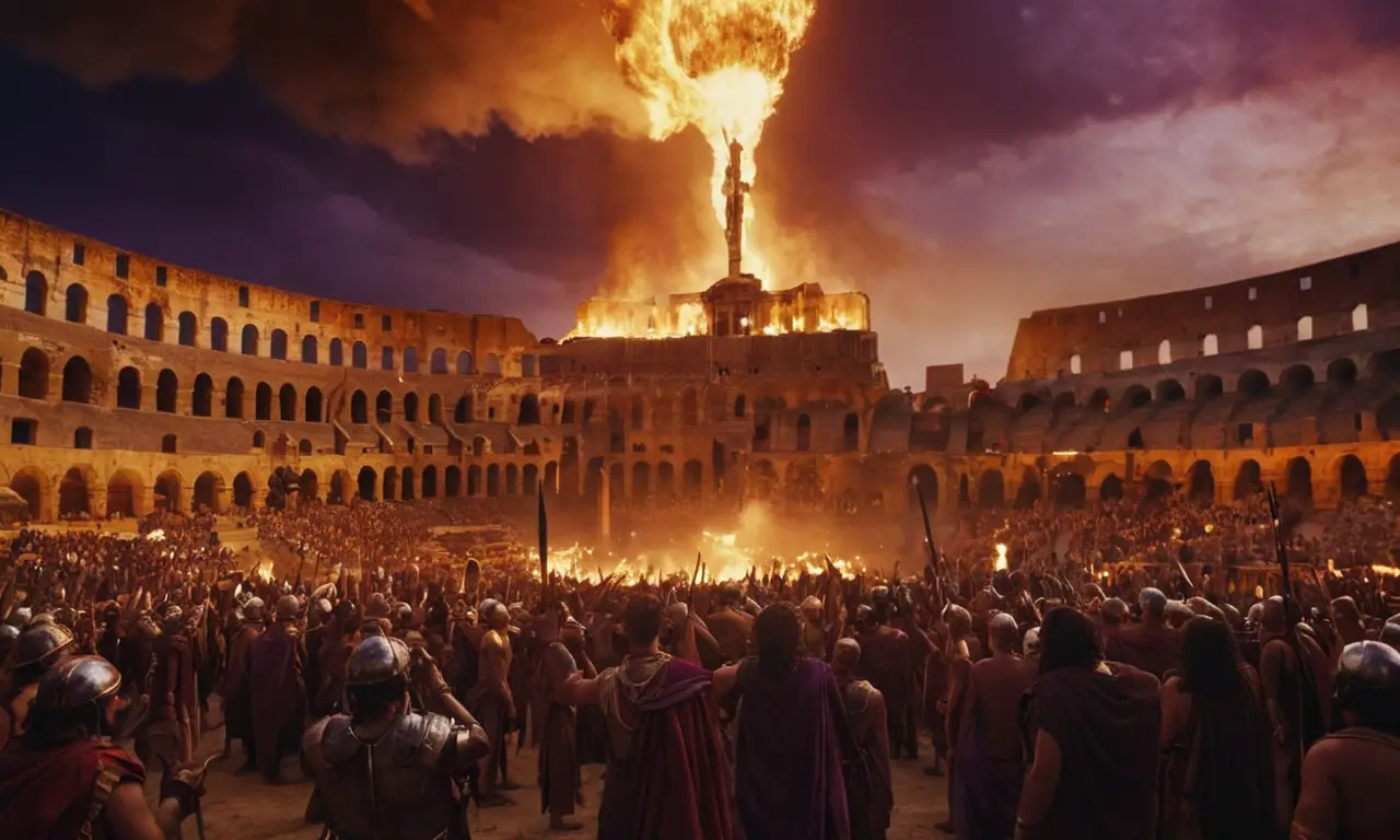 La agonía de Cristo en Roma bajo un cielo teñido de sangre