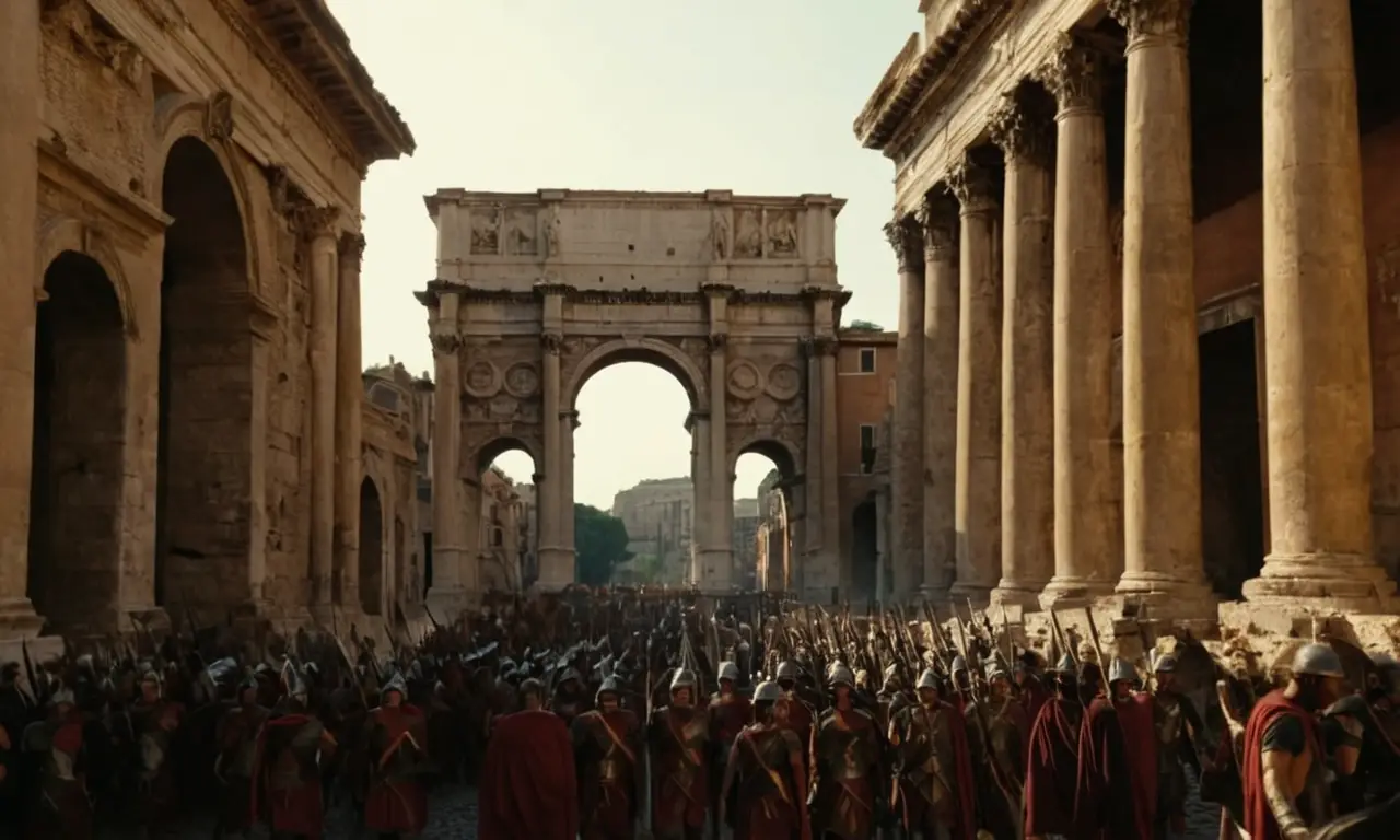 El imperio romano cae en ruinas