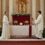 Una boda alegre y festiva se celebra con solemnidad